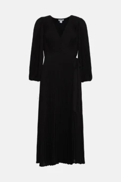 Coast Premium Pleated Maxi Wrap Dress 7 Coast Premium Pleated Maxi Wrap Dress -Coast Shop bcc00652 black xl 3