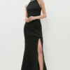 Coast Gem Halter Neck Scuba Maxi Dress