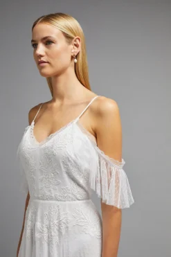 Coast Cold Shoulder Lace Bodice Spot Tulle Dress 10 Coast Cold Shoulder Lace Bodice Spot Tulle Dress -Coast Shop bcc00809 ivory xl 4