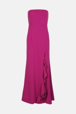 Coast Ruffle Detail Bandeau Scuba Crepe Maxi Dress -Coast Shop bcc00928 magenta xl 3