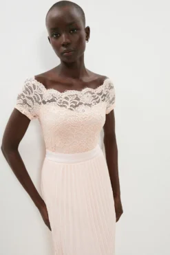 Coast Lace Short Sleeve Bardot Bodysuit