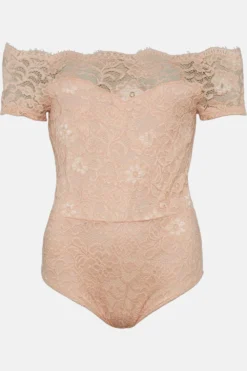 Coast Lace Short Sleeve Bardot Bodysuit 7 Coast Lace Short Sleeve Bardot Bodysuit -Coast Shop bcc00931 blush xl 3