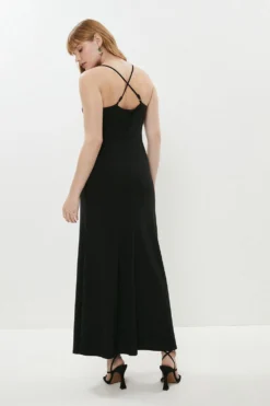 Coast Strappy Cowl Neck Fishtail Maxi Dress -Coast Shop bcc01099 black xl 2