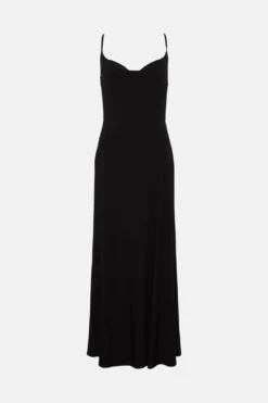 Coast Strappy Cowl Neck Fishtail Maxi Dress -Coast Shop bcc01099 black xl 3