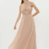 Coast Cross Over Halter Neck Chiffon Maxi Dress