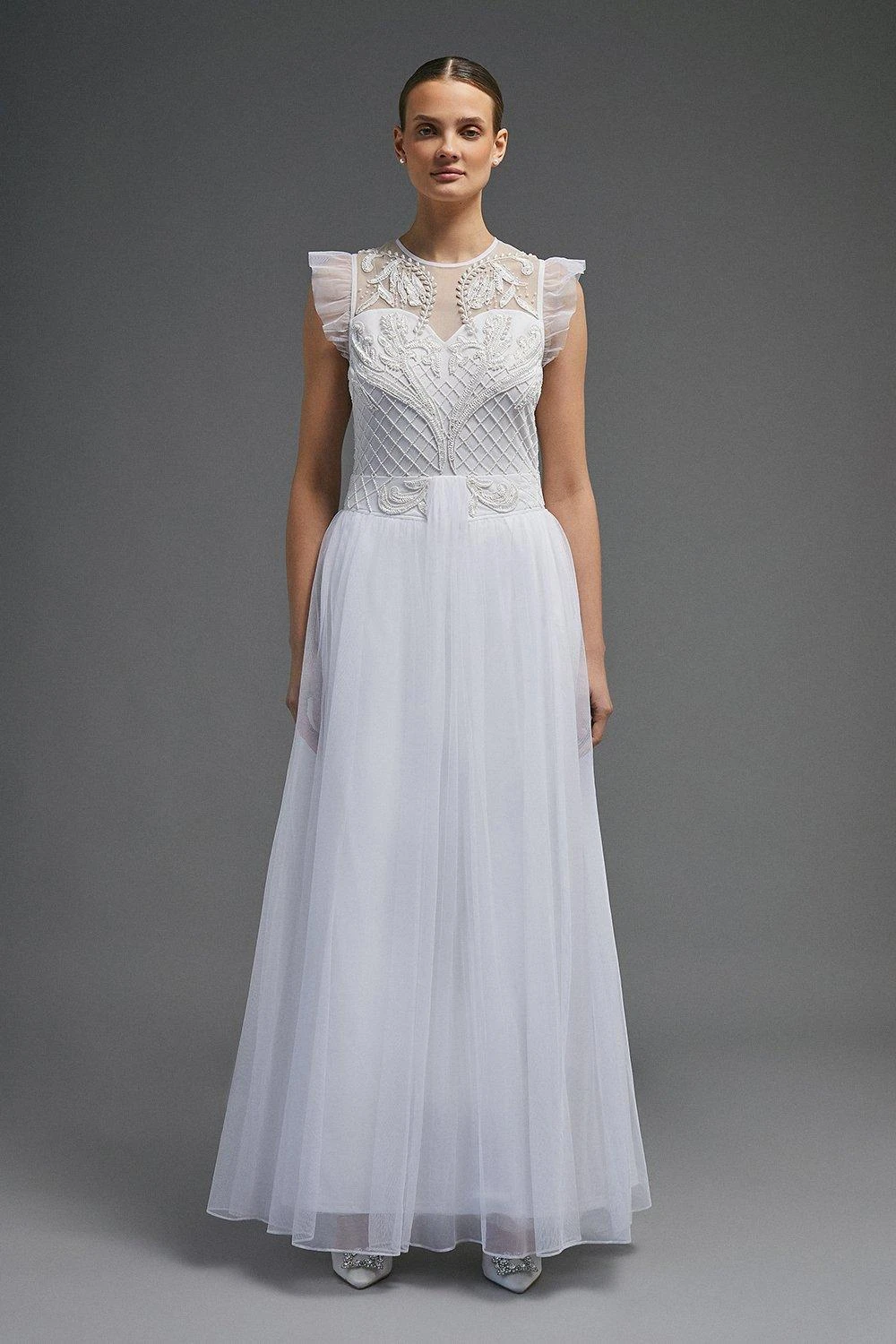 Coast Embellished Bodice Full Skirt Maxi Dress 1 Coast Embellished Bodice Full Skirt Maxi Dress