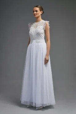 Coast Embellished Bodice Full Skirt Maxi Dress 6 Coast Embellished Bodice Full Skirt Maxi Dress -Coast Shop bcc01219 ivory xl 1