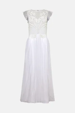 Coast Embellished Bodice Full Skirt Maxi Dress 8 Coast Embellished Bodice Full Skirt Maxi Dress -Coast Shop bcc01219 ivory xl 3