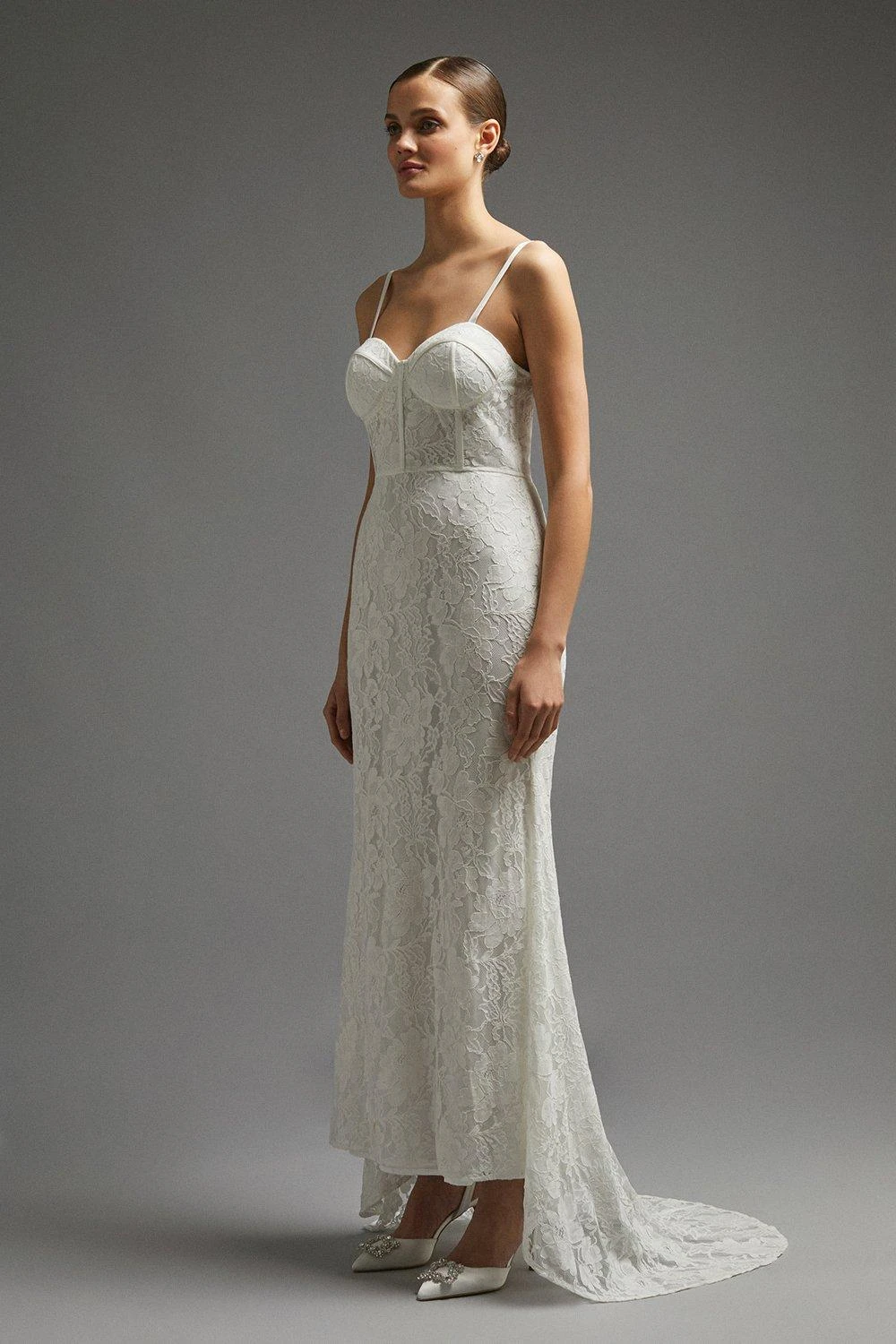 Coast Lace Bustier Maxi Dress With Train 2 Coast Lace Bustier Maxi Dress With Train - Image 2