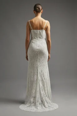 Coast Lace Bustier Maxi Dress With Train 7 Coast Lace Bustier Maxi Dress With Train -Coast Shop bcc01253 ivory xl 2