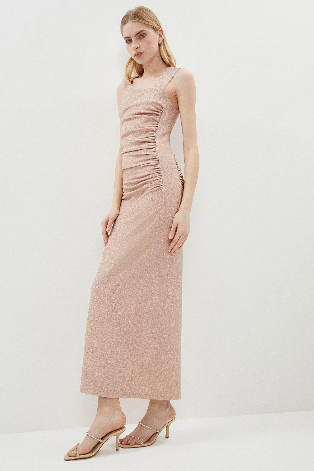Coast Shimmer Ruche Side Maxi Dress 1 Coast Shimmer Ruche Side Maxi Dress