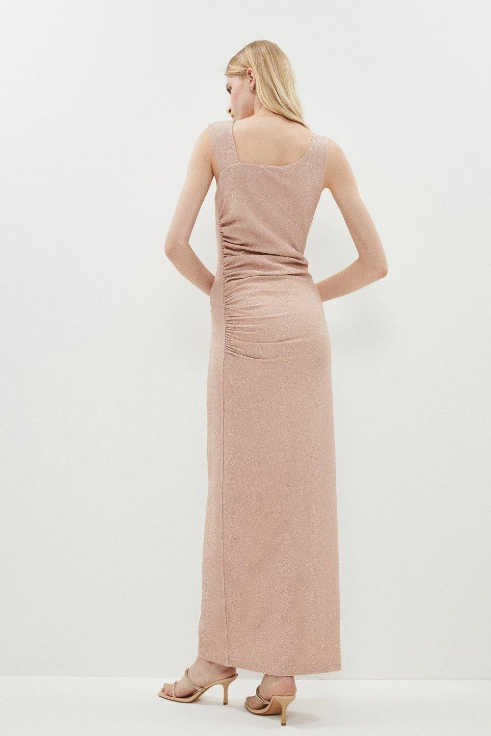 Coast Shimmer Ruche Side Maxi Dress 3 Coast Shimmer Ruche Side Maxi Dress - Image 3