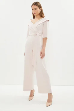 Coast Bardot Long Sleeve Wrap Front Jumpsuit