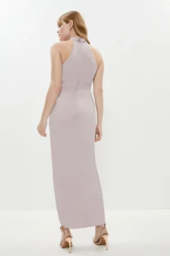 Coast High Neck Column Maxi Dress -Coast Shop bcc01314 mink xl 2