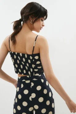 Coast Modal Blend Linen Ruched Detail Bralet Top -Coast Shop bcc01329 multi xl 2