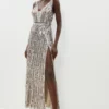 Coast Premium Linear Mixed Sequin Maxi Dress