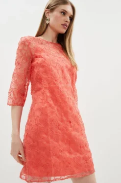 Coast Floral Embroidered Organza T Shirt Dress