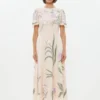 Coast Trailing Floral Angel Sleeve Embroidered Maxi Dress