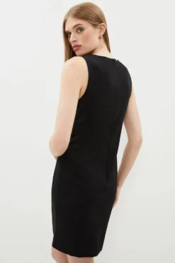 Coast Beadwork Panel Contouring Ponte Dress -Coast Shop bcc01557 black xl 2