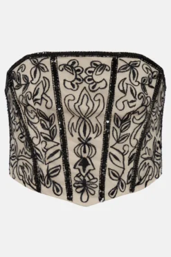 Coast Premium Embellished Corset Top -Coast Shop bcc01625 mono xl 3