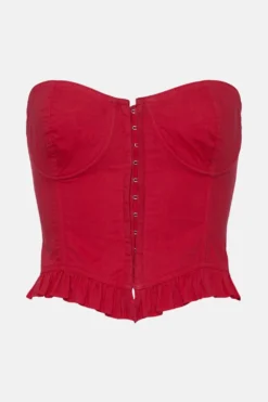 Coast Corseted Poplin Top -Coast Shop bcc01721 pink xl 3