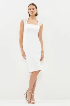 Coast Premium Lace Back Pencil Dress