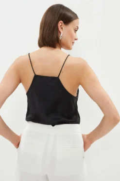 Coast Lace Trim Satin Cami Top 6 Coast Lace Trim Satin Cami Top -Coast Shop bcc01824 black xl 2