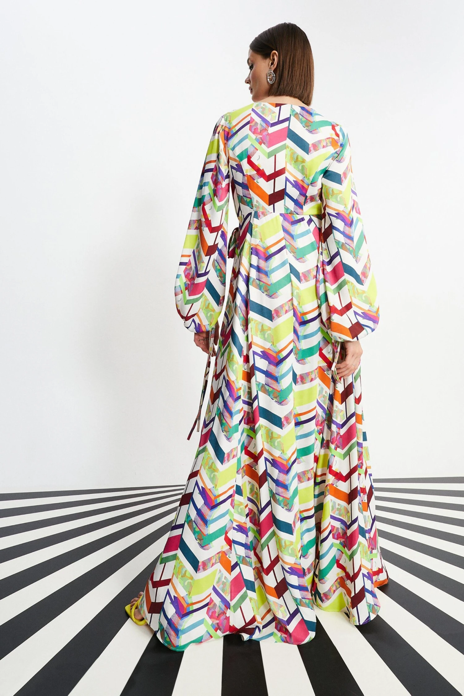 Coast Nick Grindrod Satinblouson Sleeve Wrap Dress 3 Coast Nick Grindrod Satinblouson Sleeve Wrap Dress - Image 3