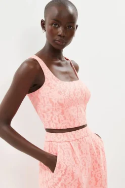 Coast Bonded Lace Seamed Bodice