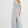 Coast Ruffle Cold Shoulder Maxi Dress With Split
