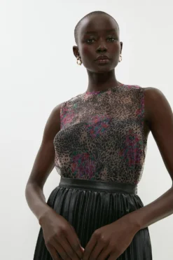 Coast Organza Printed Bodysuit