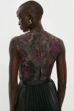 Coast Organza Printed Bodysuit -Coast Shop bcc02000 multi xl 2