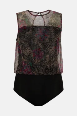 Coast Organza Printed Bodysuit -Coast Shop bcc02000 multi xl 4