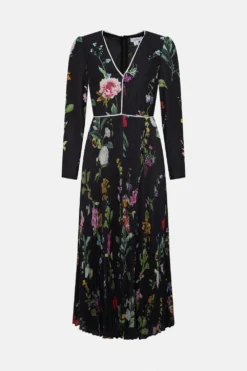 Coast Printed Tipped V Neck Maxi Dress 8 Coast Printed Tipped V Neck Maxi Dress -Coast Shop bcc02130 black xl 3