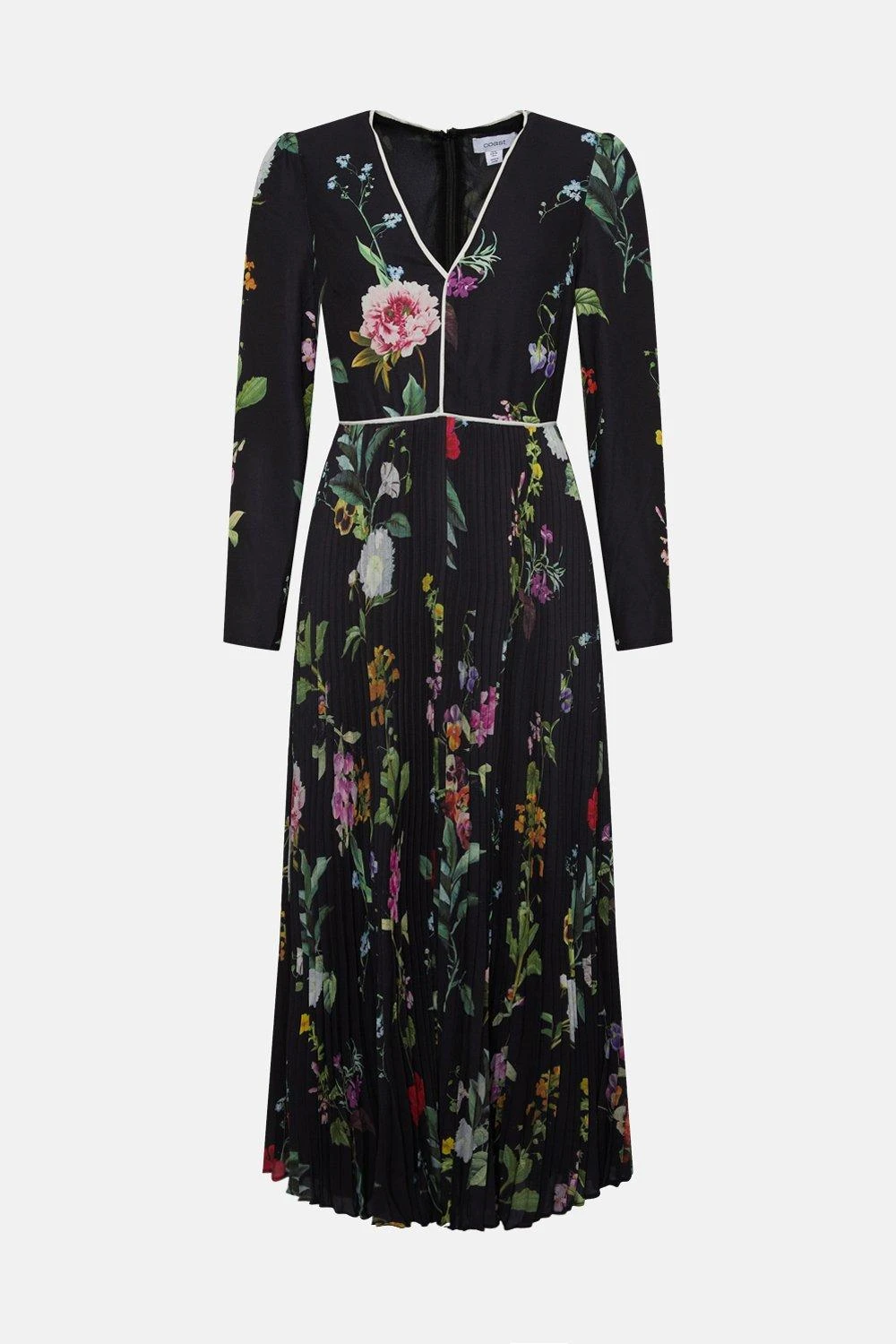 Coast Printed Tipped V Neck Maxi Dress 4 Coast Printed Tipped V Neck Maxi Dress - Image 4