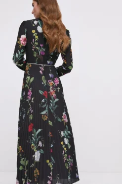 Coast Printed Tipped V Neck Maxi Dress 9 Coast Printed Tipped V Neck Maxi Dress -Coast Shop bcc02130 black xl 4