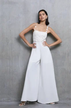 Coast Embroidered Bodice Flower Strap Jumpsuit -Coast Shop bcc02202 ivory xl 4 scaled