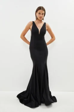 Coast Premium Plunge Fishtail Maxi Dress