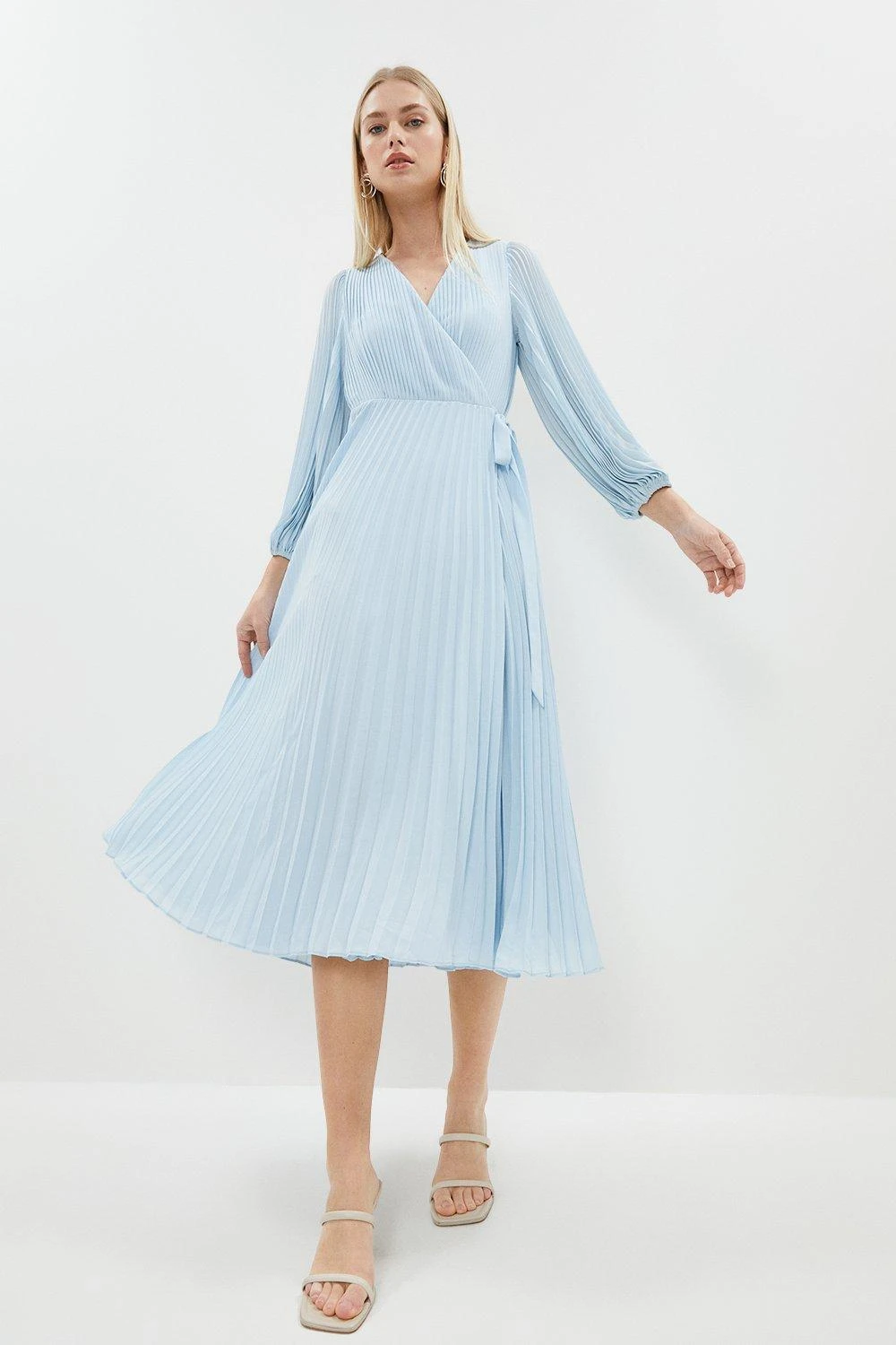 Coast Petite Hem Sweep Pleated Maxi Wrap Dress 1 Coast Petite Hem Sweep Pleated Maxi Wrap Dress