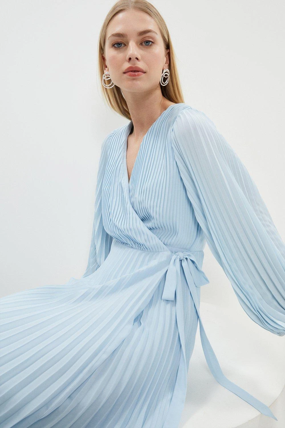 Coast Petite Hem Sweep Pleated Maxi Wrap Dress 2 Coast Petite Hem Sweep Pleated Maxi Wrap Dress - Image 2