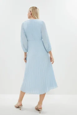 Coast Petite Hem Sweep Pleated Maxi Wrap Dress 6 Coast Petite Hem Sweep Pleated Maxi Wrap Dress -Coast Shop bcc02432 pale20blue xl 2