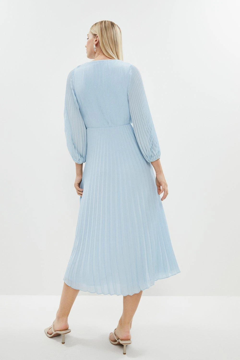 Coast Petite Hem Sweep Pleated Maxi Wrap Dress 3 Coast Petite Hem Sweep Pleated Maxi Wrap Dress - Image 3