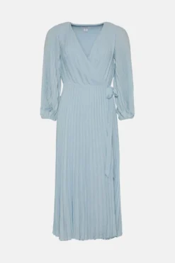 Coast Petite Hem Sweep Pleated Maxi Wrap Dress 7 Coast Petite Hem Sweep Pleated Maxi Wrap Dress -Coast Shop bcc02432 pale20blue xl 3