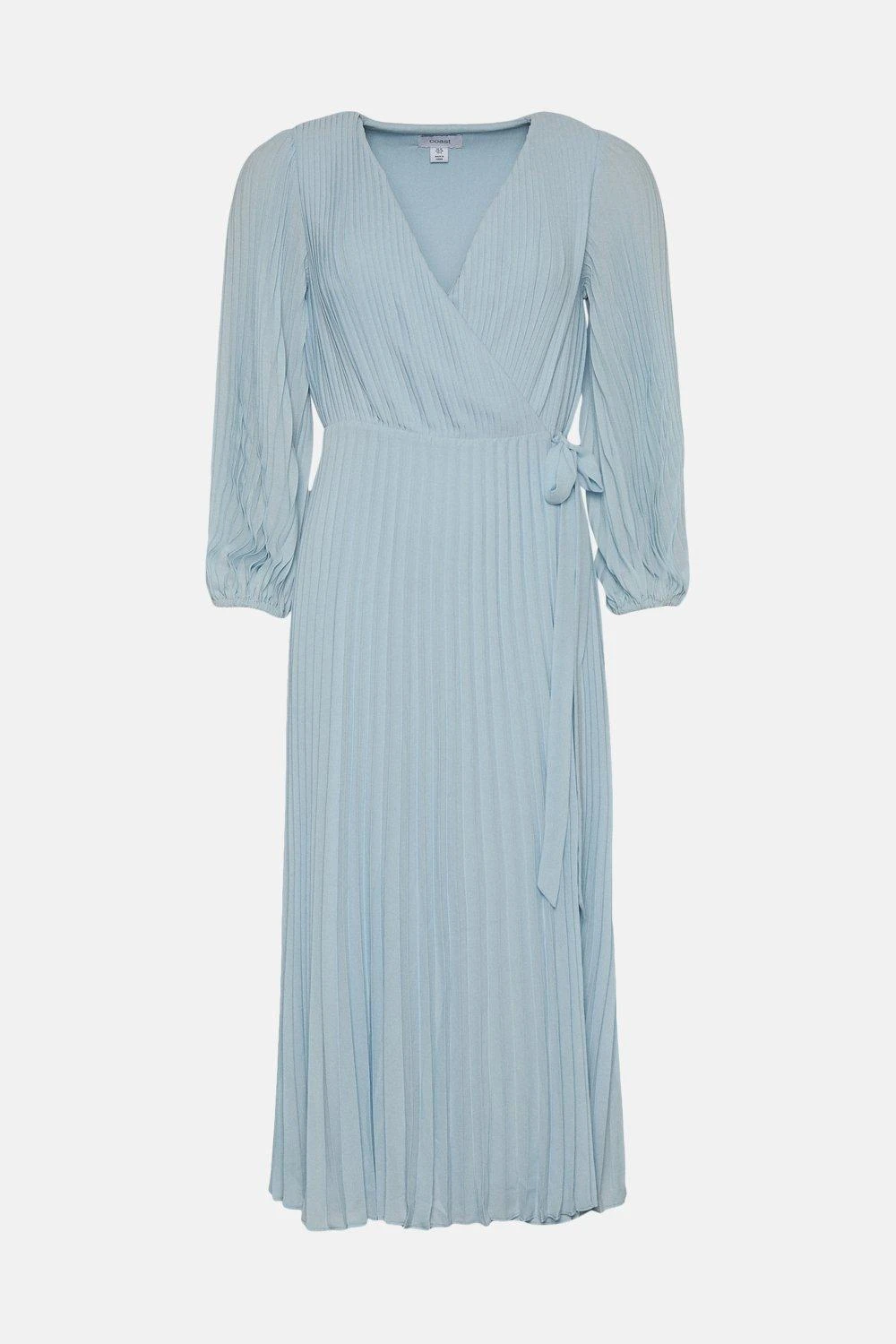 Coast Petite Hem Sweep Pleated Maxi Wrap Dress 4 Coast Petite Hem Sweep Pleated Maxi Wrap Dress - Image 4