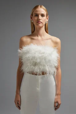 Coast Feather Bandeau Top