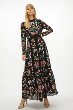 Coast Petite Statement Embroidered Maxi Dress