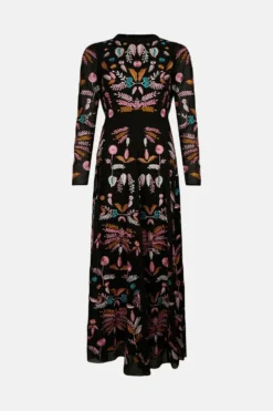 Coast Petite Statement Embroidered Maxi Dress -Coast Shop bcc02475 black xl 3