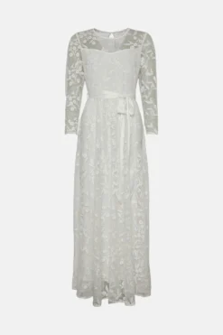 Coast All Over Embroidered Long Sleeve Maxi Dress -Coast Shop bcc02522 ivory xl 3