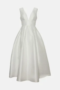 Coast Structured Deep V Full Maxi Dress​ -Coast Shop bcc02524 ivory xl 3