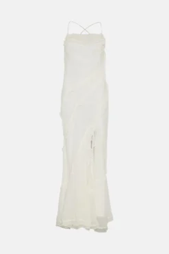 Coast Ruffle Detail Tiered Hem Maxi Dress 9 Coast Ruffle Detail Tiered Hem Maxi Dress -Coast Shop bcc02595 ivory xl 3